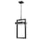 Z-Lite Luttrel 1 Light Outdoor Chain Mount Ceiling Fixture, Black & Frosted 566CHB-BK-LED - alternate 3